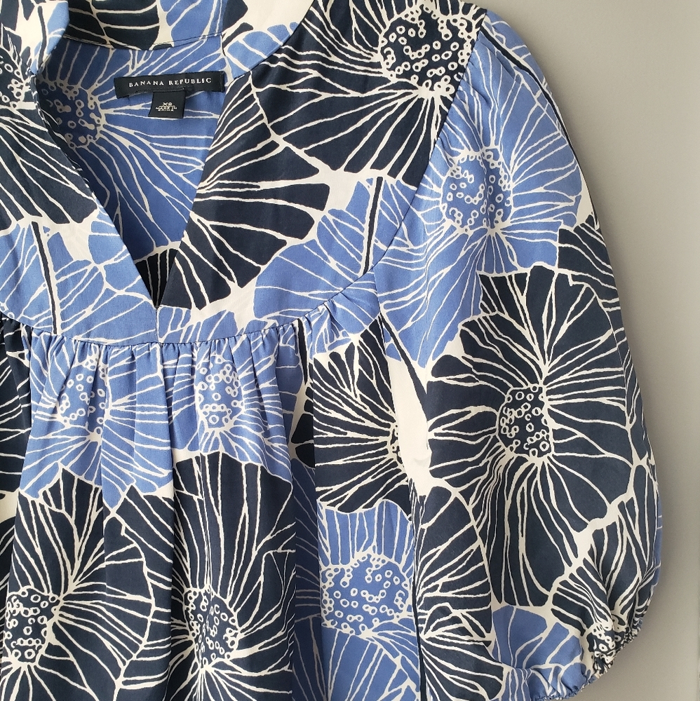 Banana Rebublic blue floral dress